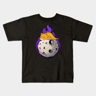 Lazy Time on the Moon Kids T-Shirt